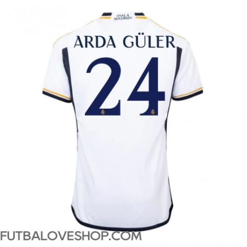 Dres Real Madrid Arda Guler #24 Domáci 2023-24 Krátky Rukáv